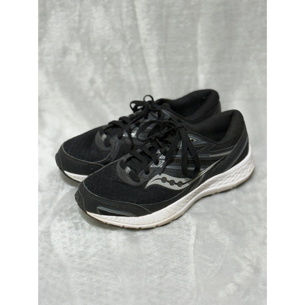 Saucony Cohesion 13 Womens Running Shoes Black Gray Size 7.5 W Athletic Sneakers